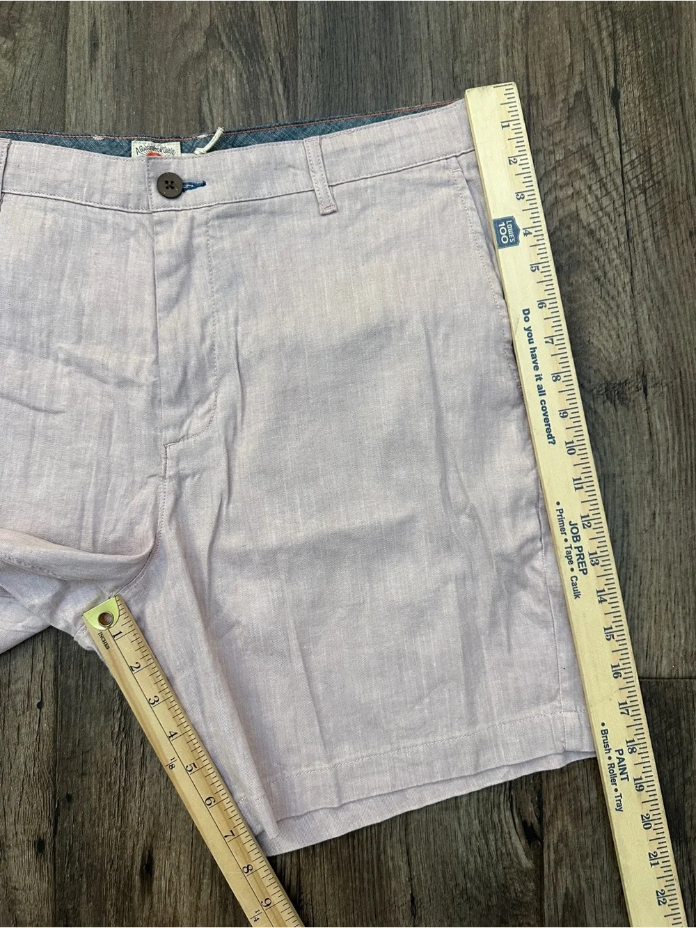 Faherty Linen Organic Cotton Blend Shorts Men’s Size 38 Pink Mauve